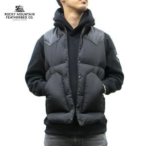 【SALE 20％オフ】 CHRISTY VEST NYLON Rocky Mountain Featherbed ロッキーマウンテンフェザーベッド クリスティベスト BLACK ブラック 日本製 200-232-02｜GMMSTORE