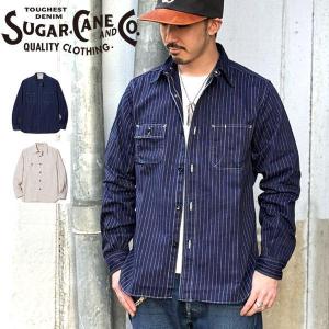 SUGAR CANE　シュガーケーン　ウォバッシュワークシャツ　長袖　L　美品 SUGAR CANE 【再入荷】シュガーケーン ウォバッシュ シャツ FICTION