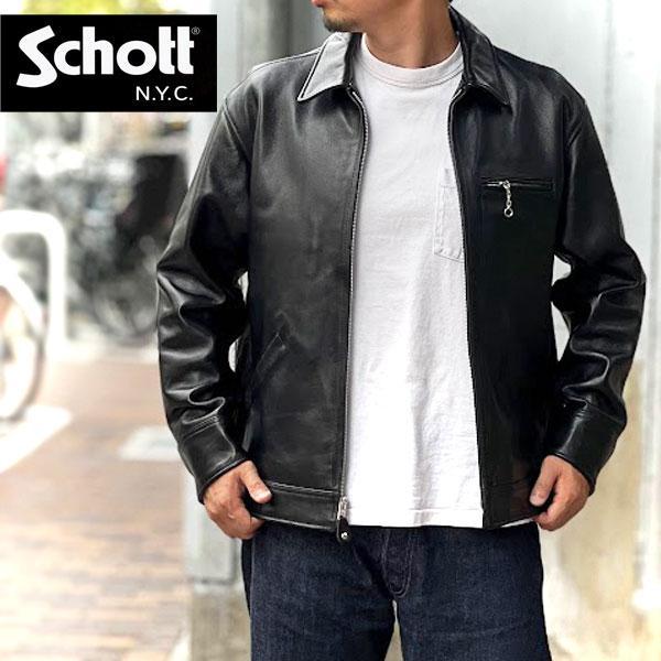 【schott 神戸正規】Schott 羊革 LEATHER TRACKER JACKET / ショ...