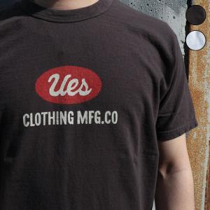 UES（ウエス）UES ロゴ Tシャツ  [ 652301 ] UES プリントTシャツ 【ブラック , ホワイト】 ウェス 半袖Tシャツ アメカジ 日本製 綿100％ ウエスクロージング｜GMMSTORE