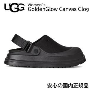 【安心の国内正規品】 UGG アグ レディース ゴールデングロウ キャンバス クロッグ 1175295 GoldenGlow Canvas Clog 【BLK】ブラック ugg サンダル 厚底 サボ