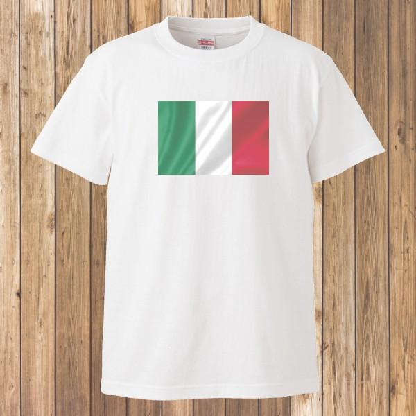 Tシャツ/国旗/イタリア/ホワイト