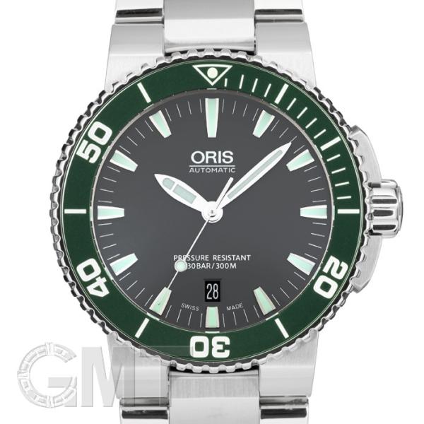 オリス アクイス デイト グレー/グリーン 733.7653.4137M　ORIS　
