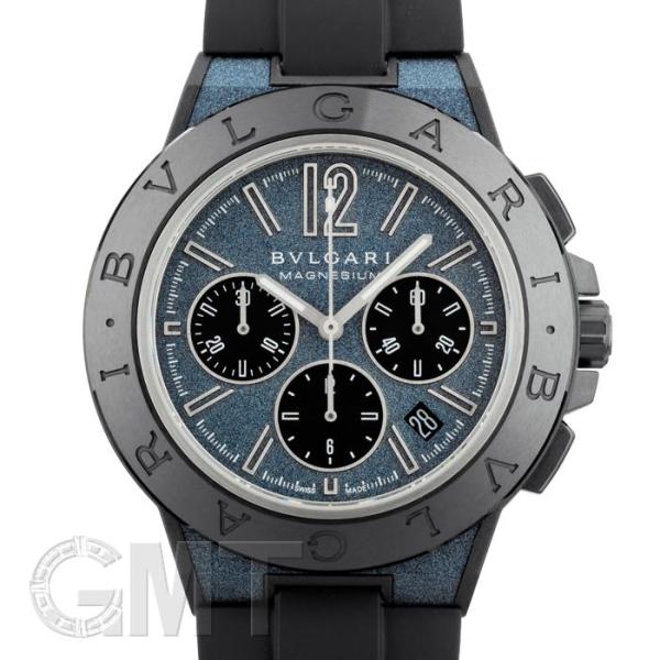 ブルガリ ディアゴノ マグネシウム クロノ ブルーラッカーダイヤル DG42C3SMCVDCH 10...