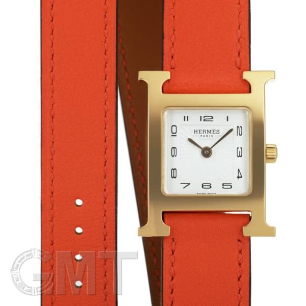 エルメス Hウォッチ ドゥブルトゥール HH1.201.131/WOR1 036738WW00 オレ...