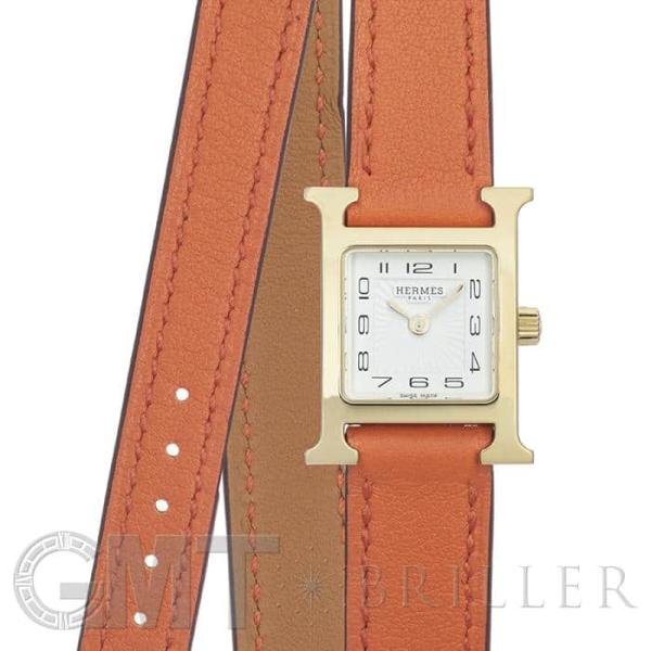 エルメス Hウォッチ ミニ ドゥブルトゥールHH1.110.131/SW932 オレンジ【アウトレッ...