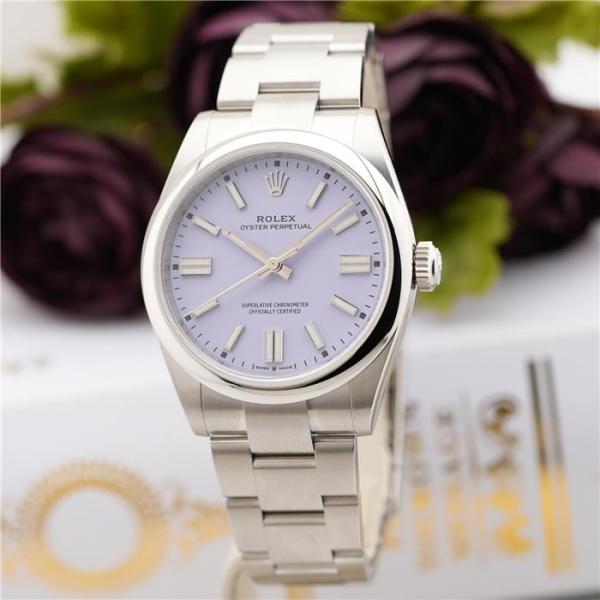 ロレックス オイスターパーペチュアル 134300 ラベンダー 付属品完品 ROLEX 新品メンズ ...