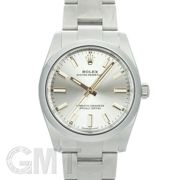 ロレックス オイスターパーペチュアル34 124200 シルバー【未使用品】保証書2021年 付属品...