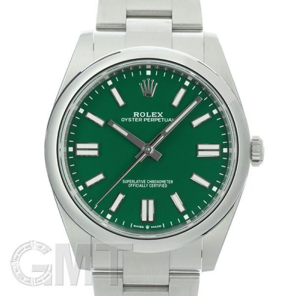 ロレックス オイスターパーペチュアル41 124300 グリーン 保証書2022年 付属品完品 ラン...