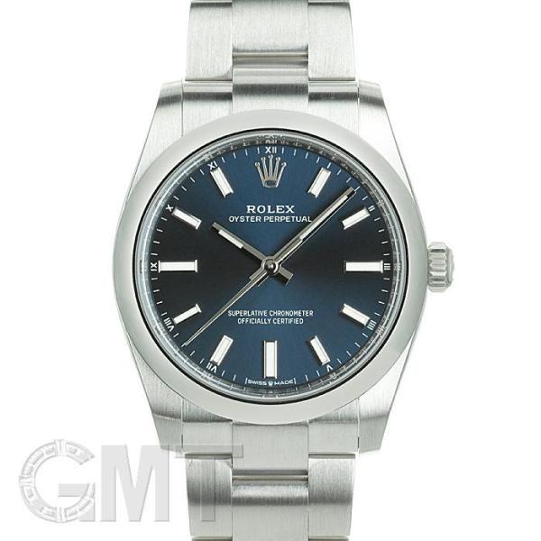 ロレックス オイスターパーペチュアル34 124200 ブルー【未使用品】保証書2022年 付属品完...