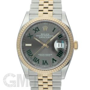 ロレックス デイトジャスト36 126233 スレートローマ ジュビリーブレス　保証書2021年 付属品完品 ランダムシリアル ROLEX 中古メンズ 腕時計 送料無料｜gmt