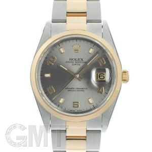 ロレックス オイスターパーペチュアルデイト 15203 グレー 保証書1999年 U品番 ROLEX 中古ユニセックス 腕時計 送料無料｜gmt