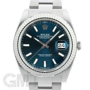 ロレックス デイトジャスト41 126334 ブルー オイスターブレス 保証書2023年 付属品完品 ランダムシリアル ROLEX 中古メンズ 腕時計 送料無料