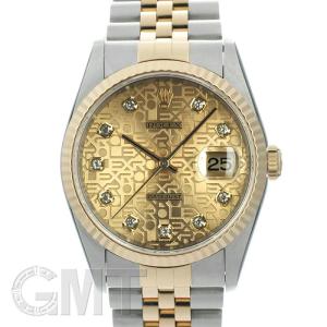 ロレックス デイトジャスト 16233G 保証書1999年 付属品完品 T番 ROLEX 中古メンズ 腕時計 送料無料｜gmt