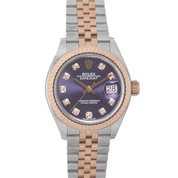 ロレックス デイトジャスト28 279171G オーベルジーヌ 保証書2017年 付属品完品 ランダ...