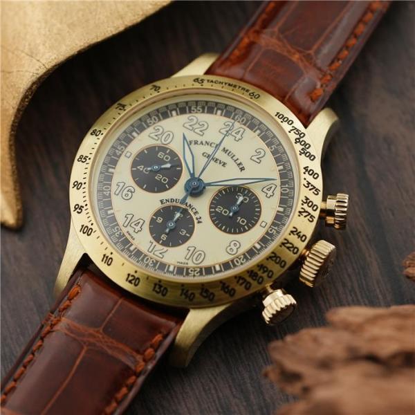 フランクミュラー エンデュランス 24 クロノグラフ END24-3 IN アイボリー   中古メン...