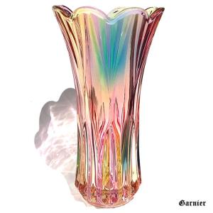 花瓶 フラワーベース ガラス クリスタル カラフル 虹色 オシャレ 高さ
