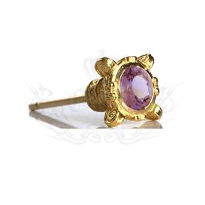 GnB 22金 ジェム スローン ピアス w/ブラックオパール Pierce：Gem