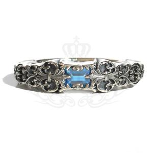 GnB フローラル フルール リング w/ブルートパーズ シルバー925 Ring Floral Fleur Engraved Silver925｜gnb-garnier