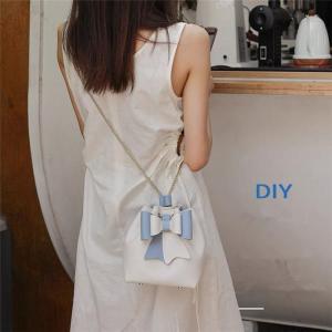 手芸キットバッグpu手作りキットリボンカバン材料キットDIYバッグ手作りバッグキットバッグプレゼントパープルグリーン手作り簡単手縫