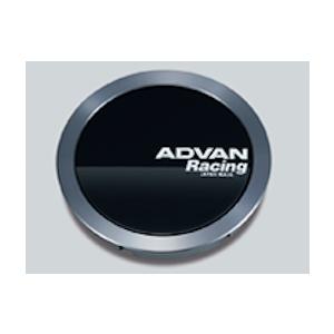 納期要確認【アドバンレーシング センターキャップ】●φ73 ●フルフラット ●グロスブラック＆ハイパ...