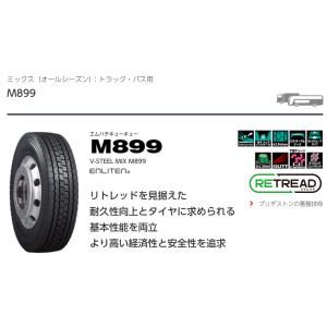 2024年製造【ブリヂストン】225/80R17.5　123/122L ●V-STEEL MIX　M888 ●1本　＊BRIDGESTONE ミックス（オールシーズン）4 t トラック・バス用｜go-go-mach