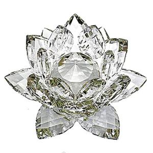 [TradeWind] クリスタルガラス 水晶玉 蓮の花 ロータス