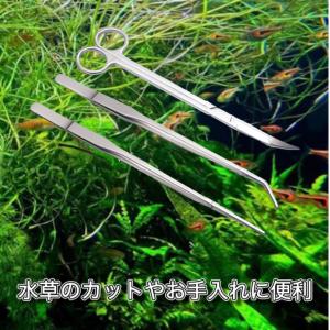 水槽 アクアリウム ハサミ ピンセット 水草 ...の詳細画像1