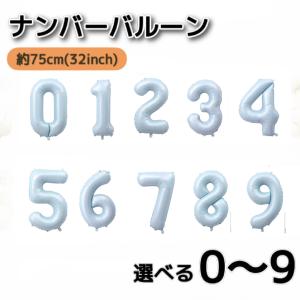 数字 バルーン ライトブルー 大きい 誕生日 風船 ナンバーバルーン バースデー デコレーション 記念撮影