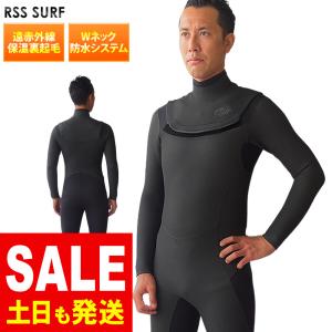 RSS SURF セミドライスーツ ウェットスーツ メンズ ノンジップ サーフィン 5×3mm ウエットスーツ