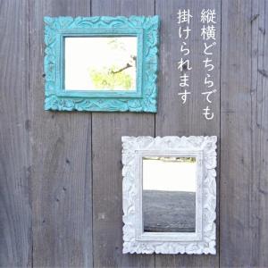 \"ウッドカービング\" 木彫りフレームのウォールミラー 木彫りフレーム ミラー 《100cm×55cm》鏡 壁掛け 引っ掛け金具付き