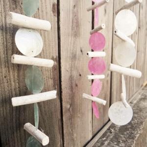 シェル 貝殻 ドリームキャッチャー ホワイトスターフィッシュ ブルー