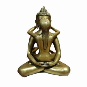 仏像 ネパール仏像 ブッタ・シャクティー(大) アンティーク仕上げ39