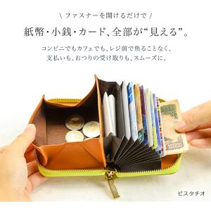 ミニ財布 レディース じゃばら 本革 カードケ...の詳細画像4