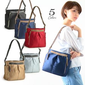 ショルダーバッグ レディース 多機能バッグ ナイロン ポケット たくさん 多い 旅行 軽い 軽量 バック PRAGMA プラグマ｜五番街 バッグ・財布のお店