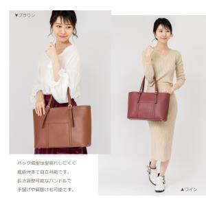 トートバッグ レディース A4 軽い ショルダ...の詳細画像4