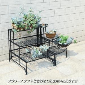 アイアンフラワースタンド3段(コーナー型) P...の詳細画像5