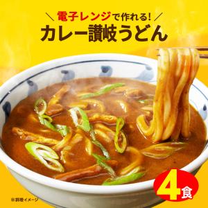 レンジで簡単 讃岐カレーうどん 4食 セット 生麺 お試...