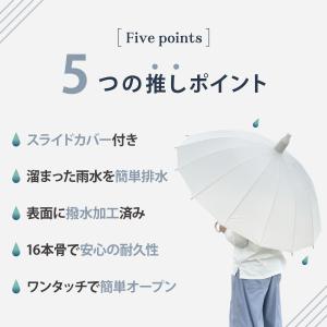 スライドカバー付き傘 濡れない傘 カバー付き傘...の詳細画像1