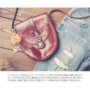 キーリング リール カードケース 本革 パスケ...の詳細画像1
