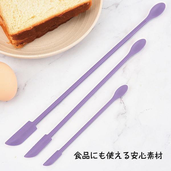 シリコン スパチュラ ミニ 3本セット 化粧品 食品 ヘラ スプーン 便利 spatula