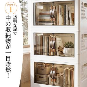 収納ボックス 折りたたみ 3個セット 3段 爆...の詳細画像5