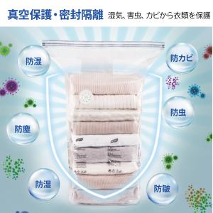 圧縮袋 衣類 押すだけ 掃除機不要 2枚セット...の詳細画像2
