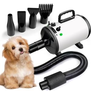 DayPlus ペットドライヤー 犬のドライヤー 無段階速度制御 ペット用 ドライヤー 2800W 大風量 ブロワー 犬用ドライヤー 速乾 風量 温度｜goda-shoten