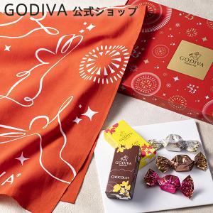 ゴディバ公式 チョコレート プレゼント ギフト お返し お祝い プレニューイヤーセット Gキューブ 9粒入＆ KUSMI TEA＆羊羹＆てぬぐい