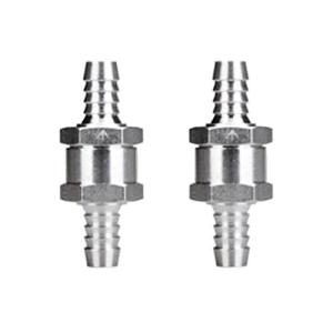 2個 6mm 非戻り 燃料ライン 油ガソリンディーゼル水 ワンウェイバルブチェック アルミ合金