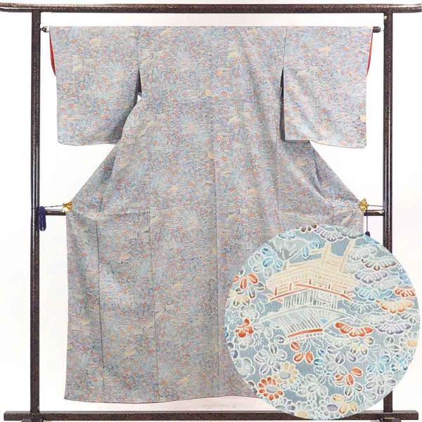 小紋 身丈155cm 裄64cm 前幅23cm 後幅28.5cm 袖丈50cm レディース 袷 四季...