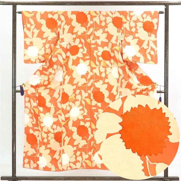 小紋 身丈155cm 裄63cm 前幅21.5cm 後幅27.5cm 袖丈50cm レディース 袷 ...