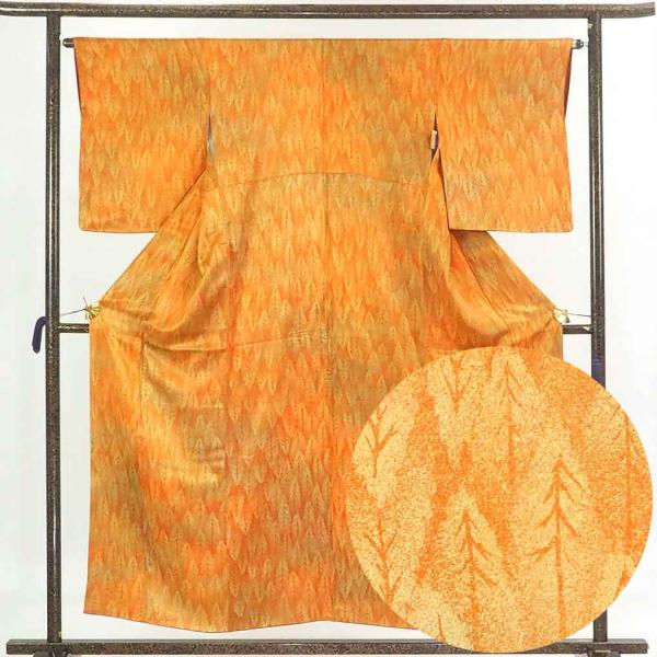 小紋 身丈154cm 裄64cm 前幅22.5cm 後幅28cm 袖丈50cm レディース 袷 木立...