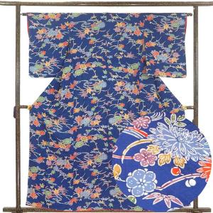 平和屋着物○訪問着 紅型 作家物 紬地 風景文 正絹 逸品 AABH5764ck